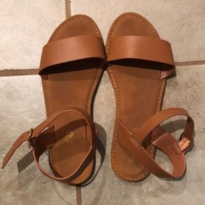 Brown flat sandals